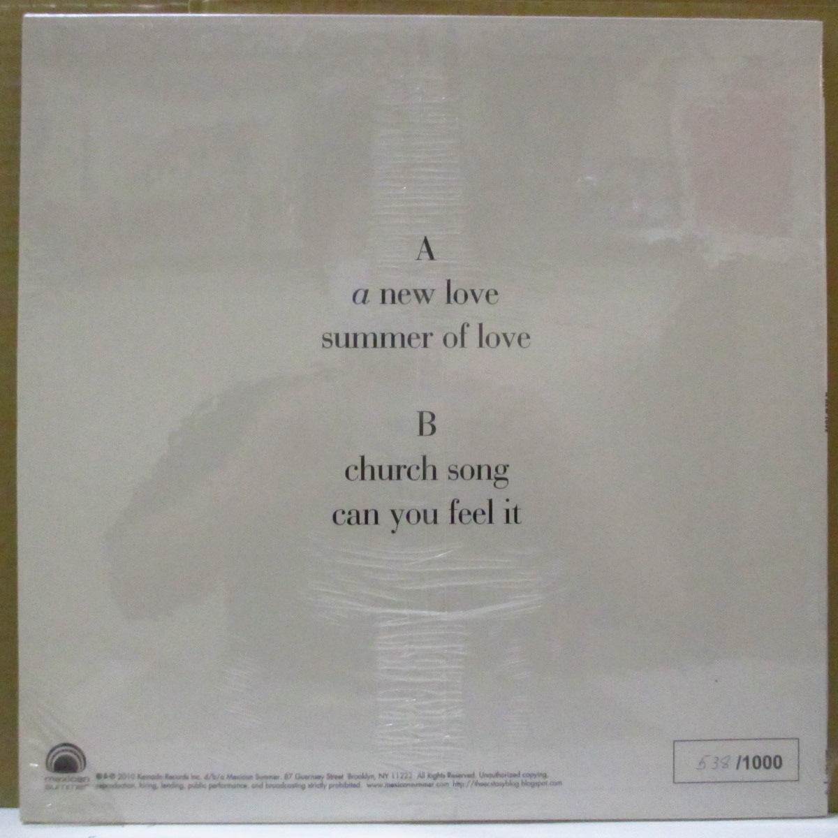 MIRACLES CLUB, THE (ザ・ミラクルズ・クラブ) - A New Love +3 (US 1,000枚限定 12"-ナンバリング入りジャケ/廃盤 New)