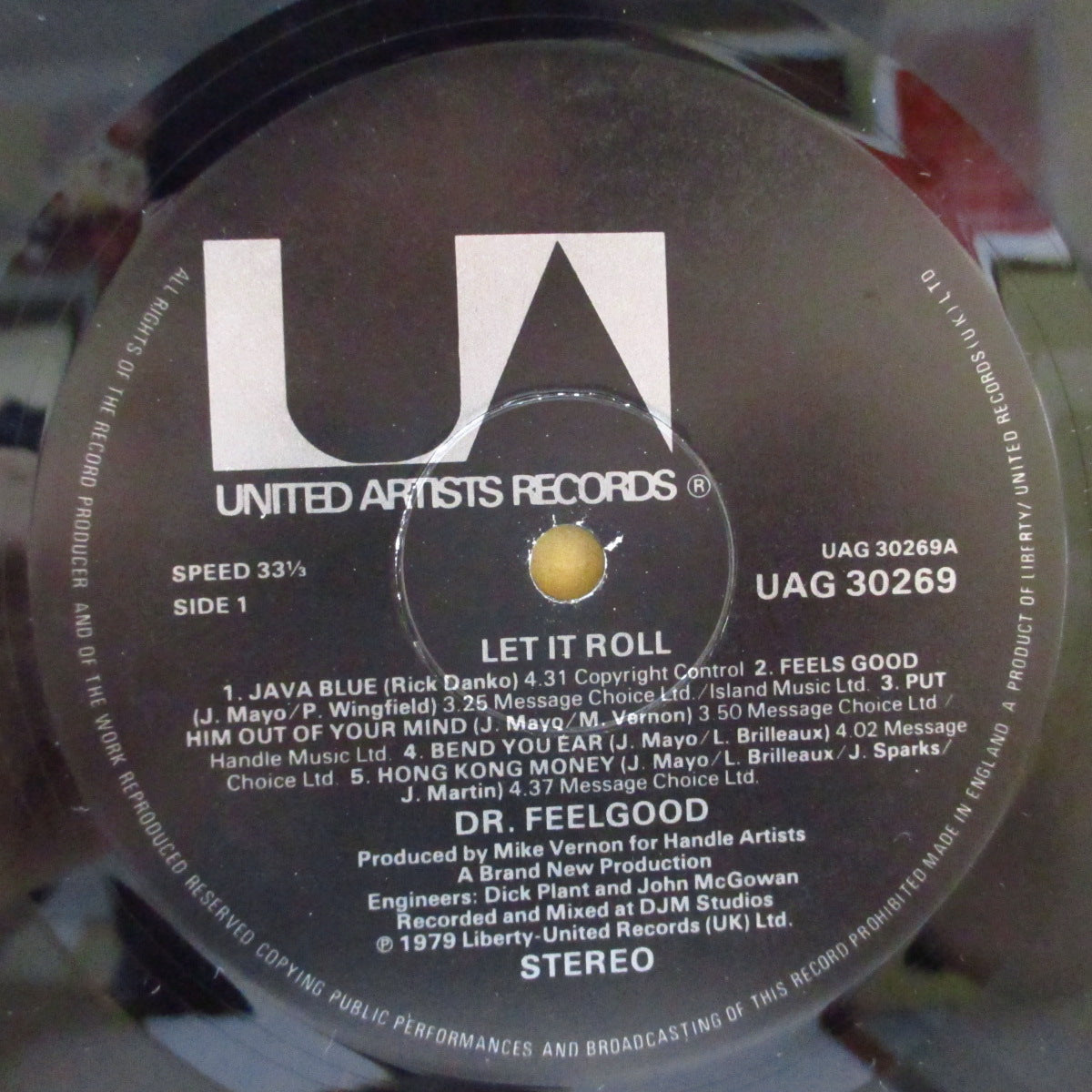 DR.FEELGOOD (ドクター・フィールグッド) - Let It Roll (UK オリジナル LP/上部青色(ミスプレス?)光沢ジャケ)