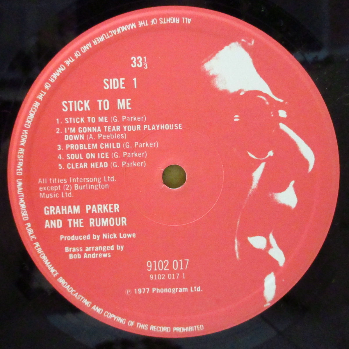 GRAHAM PARKER & THE RUMOUR (グレアム・パーカー・アンド・ザ・ルーモア ) - Stick To Me (UK オリジナル LP+ステッカー)