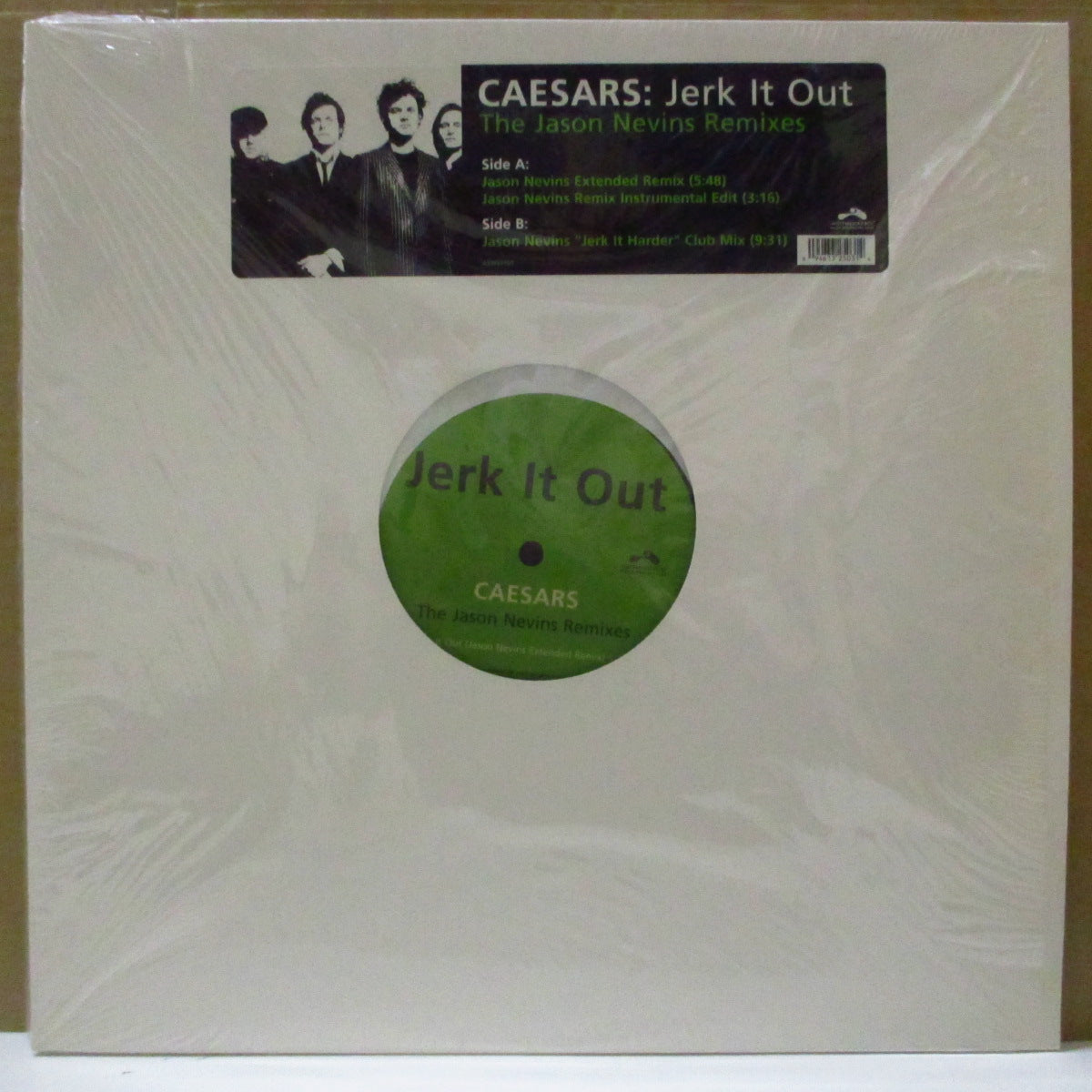 CAESARS (シーザーズ) - Jerk It Out - The Jason Nevins Remixes (US オリジナル 12"/レアステッカー付きダイカットジャケ)