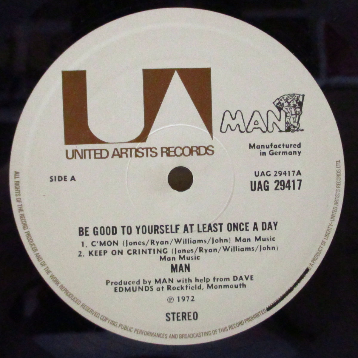 MAN (マン) - Be Good To Yourself At Least Once A Day (German オリジナル LP+ファミリーツリーインナー/見開きマップ・ジャケ)