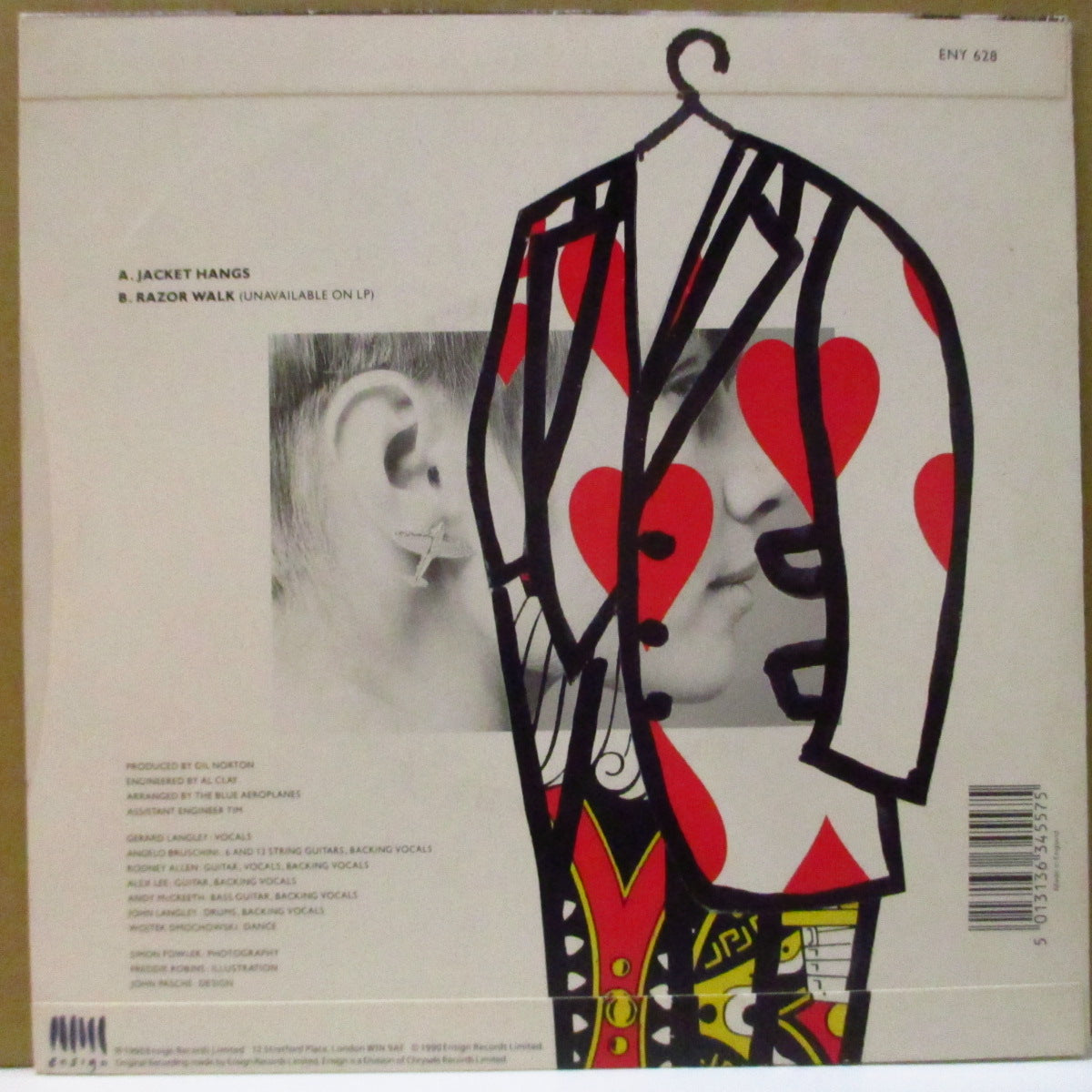 BLUE AEROPLANES, THE (ザ・ブルー・エアロプレインズ) - Jacket Hangs (UK Orig.7"+Promo Stickered PS)