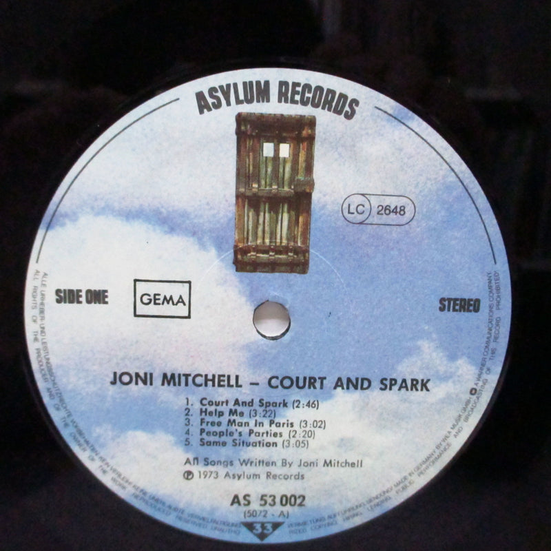 JONI MITCHELL (ジョニ・ミッチェル)  - Court & Spark (German 80's 再発 LP/「バーコード無」光沢見開ジャケ)