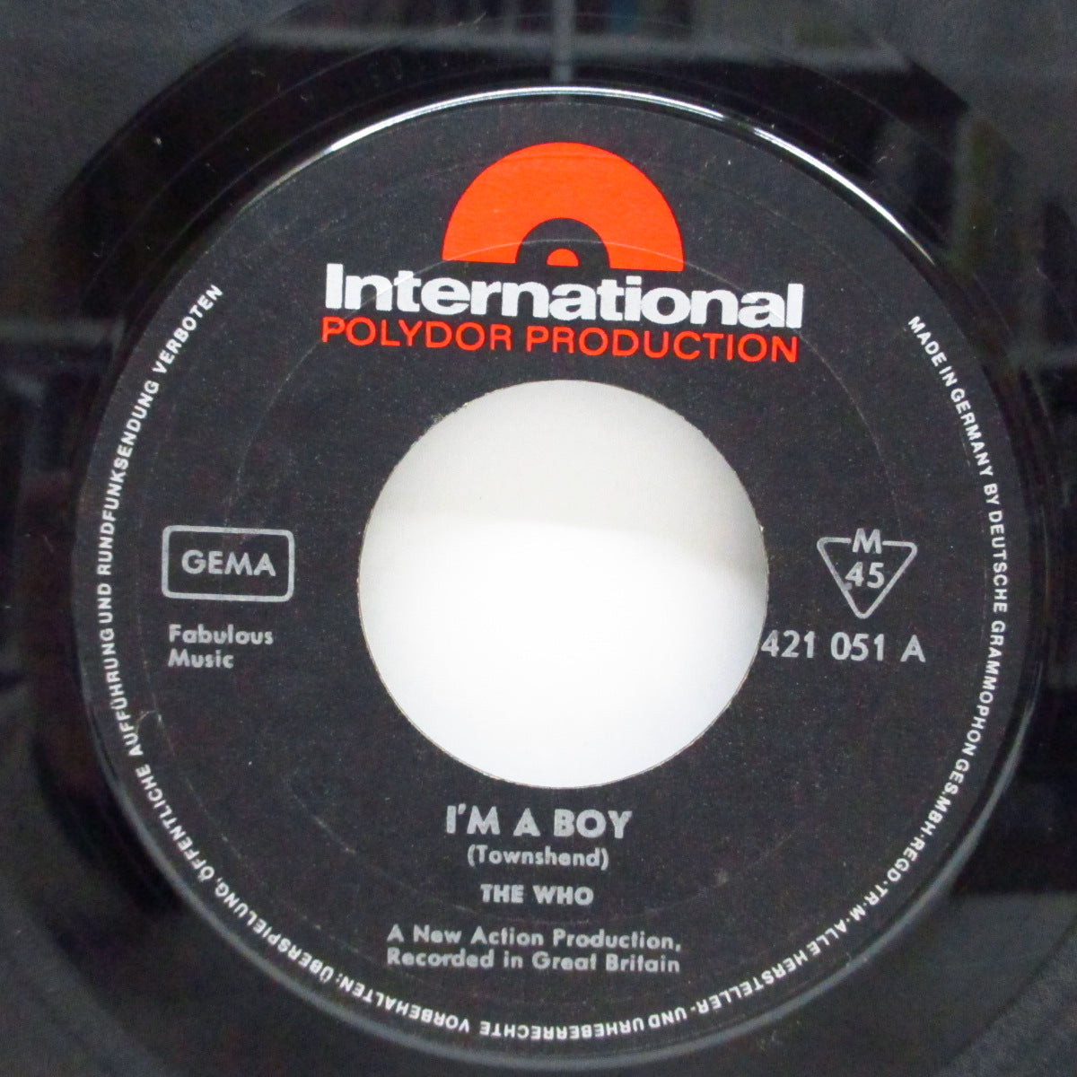 WHO (フー) - I'm A Boy / In The City (German オリジナル Mono 7"+PS)