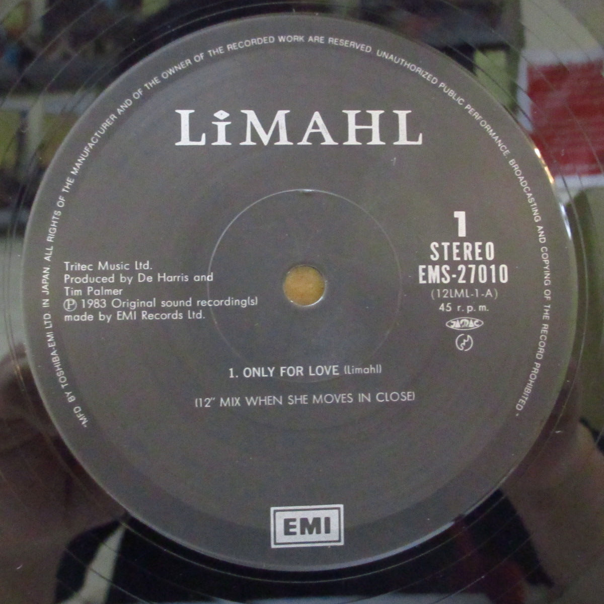 LIMAHL (リマール) - Only For Love +2 (Japan オリジナル 12"+インサート/帯欠)