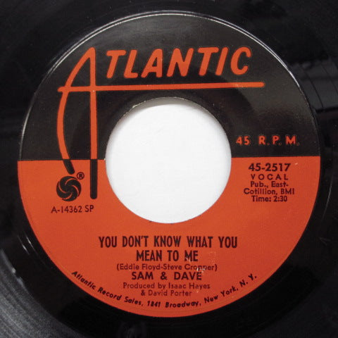 SAM & DAVE (サム & デイブ) - You Don't Know What You Mean To Me (Orig)
