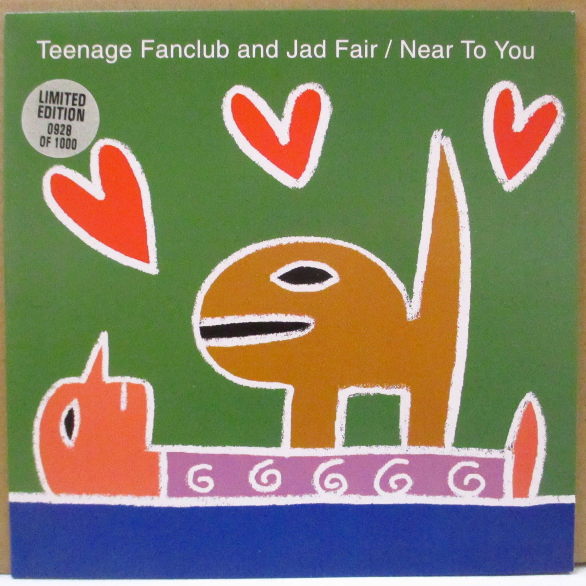 TEENAGE FANCLUB and JAD FAIR (ティーンエイジ・ファンクラブ) - Near To You (UK Ltd.7"/Stickered CVR)