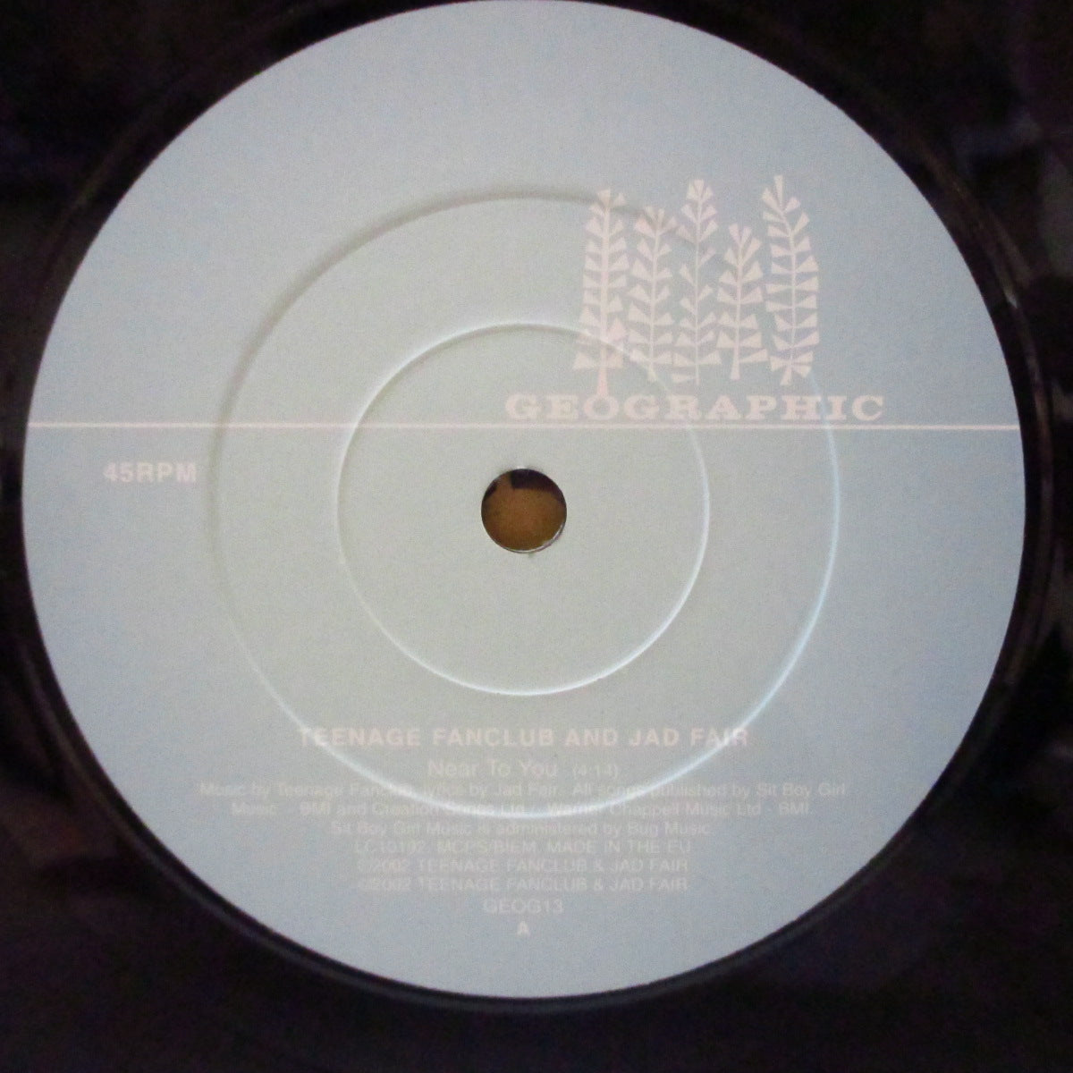 TEENAGE FANCLUB and JAD FAIR (ティーンエイジ・ファンクラブ) - Near To You (UK Ltd.7"/Stickered CVR)