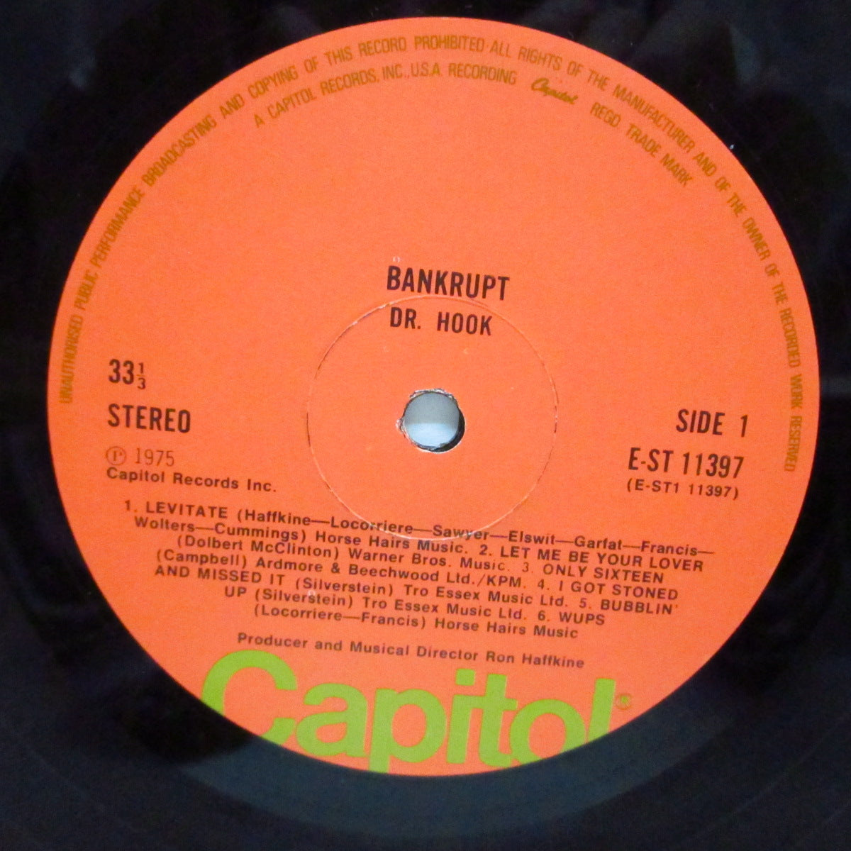 DR.HOOK (ドクター・フック) - Bankrupt (UK Orig.LP)