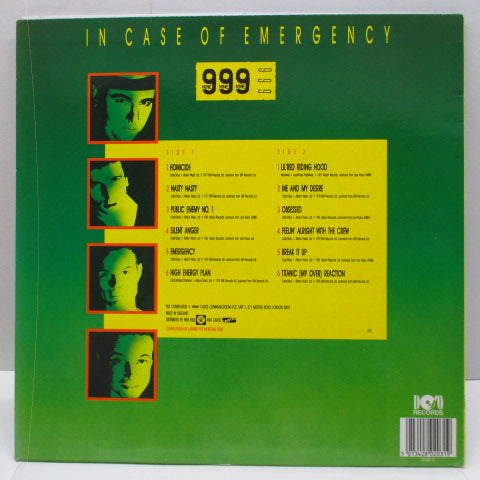 999 (ナイン・ナイン・ナイン) - In Case Of Emergency (UK オリジナル LP) 初期ベスト盤 !