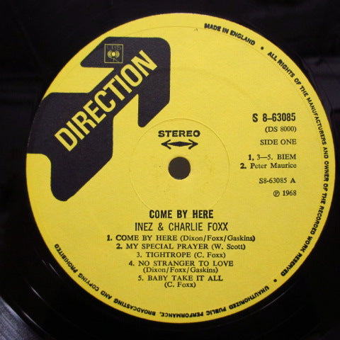 INEZ & CHARLIE FOXX (アイネズ&チャーリー・フォックス) - Come By Here (UK Orig.Stereo LP/CS)