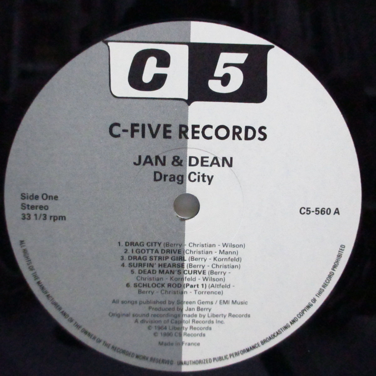 JAN & DEAN (ジャン&ディーン) - Drag City (UK '90 Reissue Stereo LP)