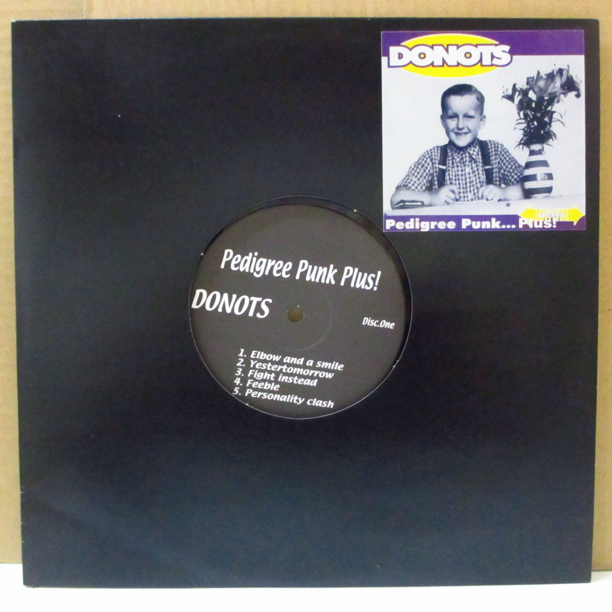 DONOTS (ドゥーノッツ) - Pedigree Punk.. Plus! (Japan 限定 10"-レアステッカー付きダイカットジャケ/廃盤 New)