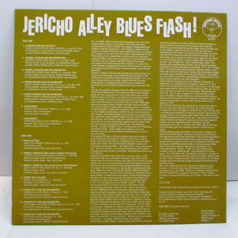 V.A. - Jericho Alley Blues Flash!ロサンゼルスのブルース1955-1958 Vol.1(DUTCH Orig。)
