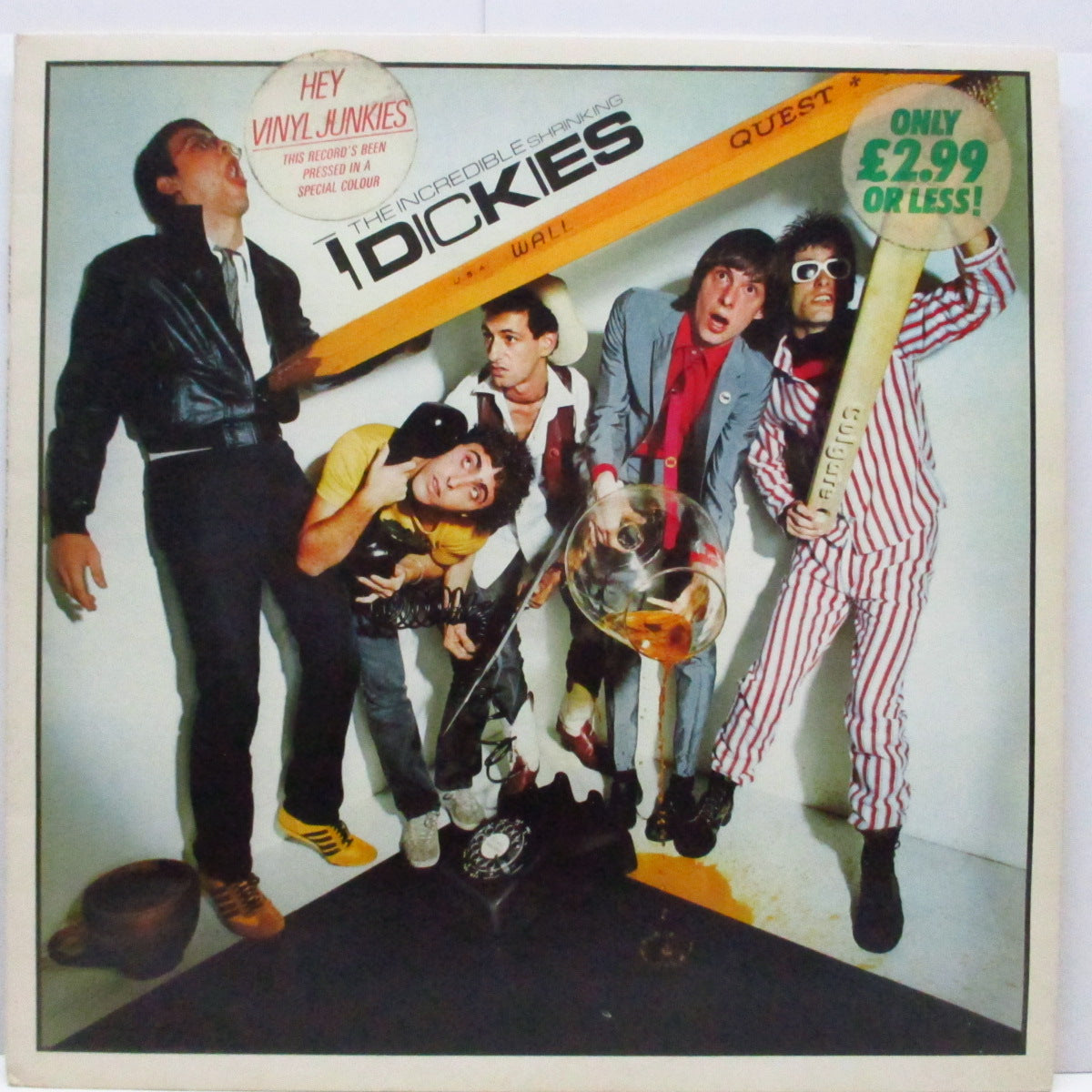 DICKIES, THE (ディッキーズ) - The Incredible Shrinking (UK オリジナル限定「クリア・イエローヴァイナル」LP/ステッカー2枚付ジャケ)