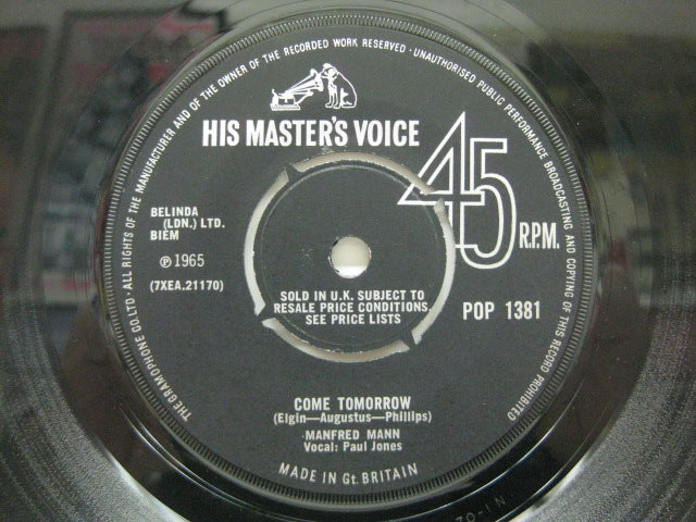 MANFRED MANN - Come Tomorrow / What Did I Do Wrong?