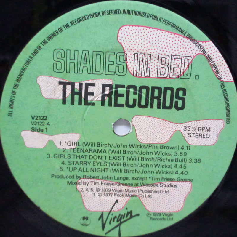 RECORDS, THE (ザ・レコーズ)  - Shades In Bed (UK オリジナル LP+限定フリー12"/見開ジャケ)