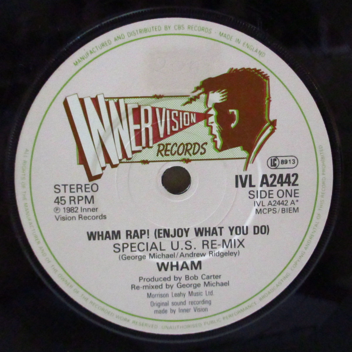 WHAM! (ワム!) - Wham Rap - Enjoy What You Do - U.S. Re-Mix. Parts 1 & 2 (UK '83 再発 7インチ+光沢タイトルジャケ)