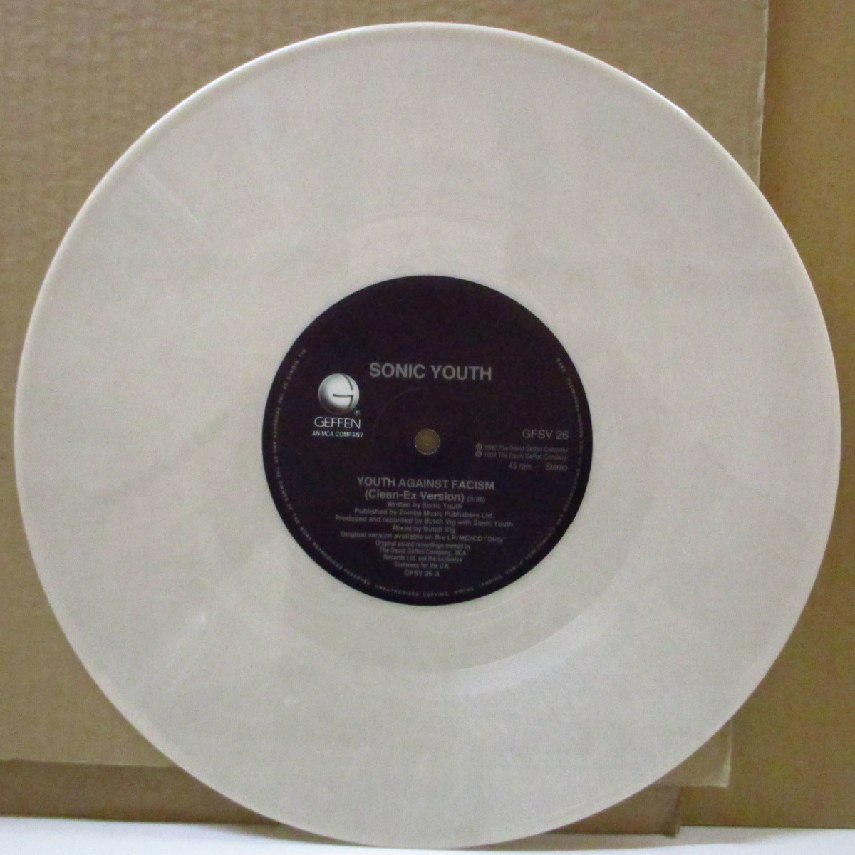 SONIC YOUTH (ソニック・ユース) - Youth Against Fascism +2 (UK Ltd.White Vinyl 10")