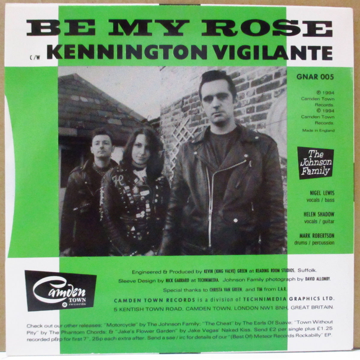 JOHNSON FAMILY, THE (ザ・ジョンソン・ファミリー) - Be My Rose (UK Orig.7")