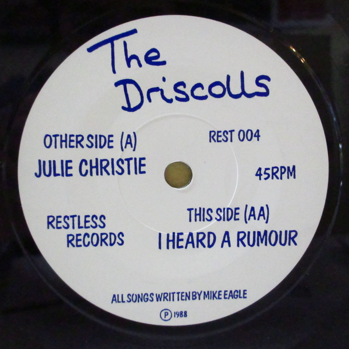DRISCOLLS, THE (ザ・ドリスコールズ) - Julie Christie (UK オリジナル 7インチ+光沢固紙ジャケ)