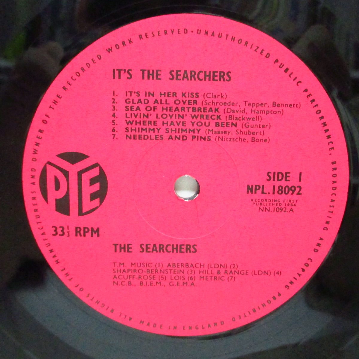 SEARCHERS (サーチャーズ) - It’s The Searchers (UK オリジナル「モノラル」LP/CFS)