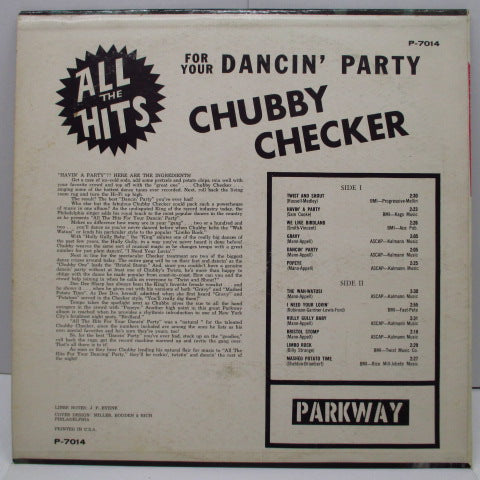 CHUBBY CHECKER (チャビー・チェッカー) - All The Hits (For Your Dancin' Party) (US Orig.Mono LP)