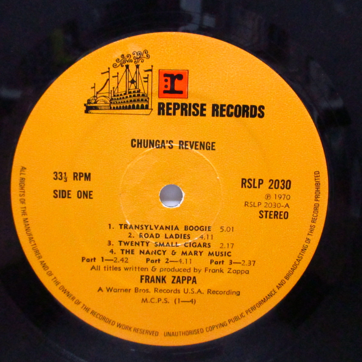 FRANK ZAPPA (フランク・ザッパ) - Chunga's Revenge (UK '71 オリジナル LP/再発品番「K 44020」ステッカー付き「赤色」見開ジャケ)