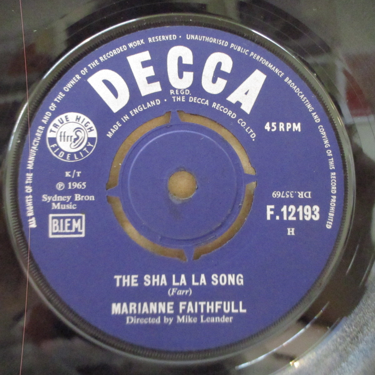 MARIANNE FAITHFULL (マリアンヌ・フェイスフル) - Summer Nights (UK Orig.7")