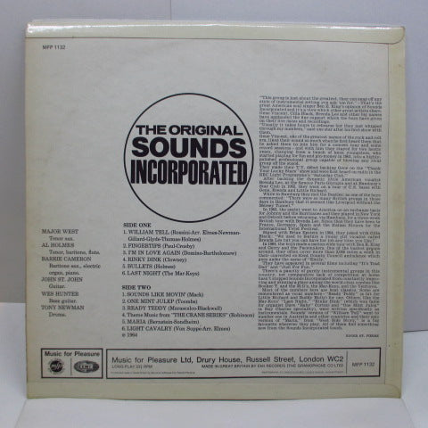 SOUNDS INCORPORATED (サウンズ・インコーポレイテッド) - Sounds Incorporated (UK 60's Reissue MONO)