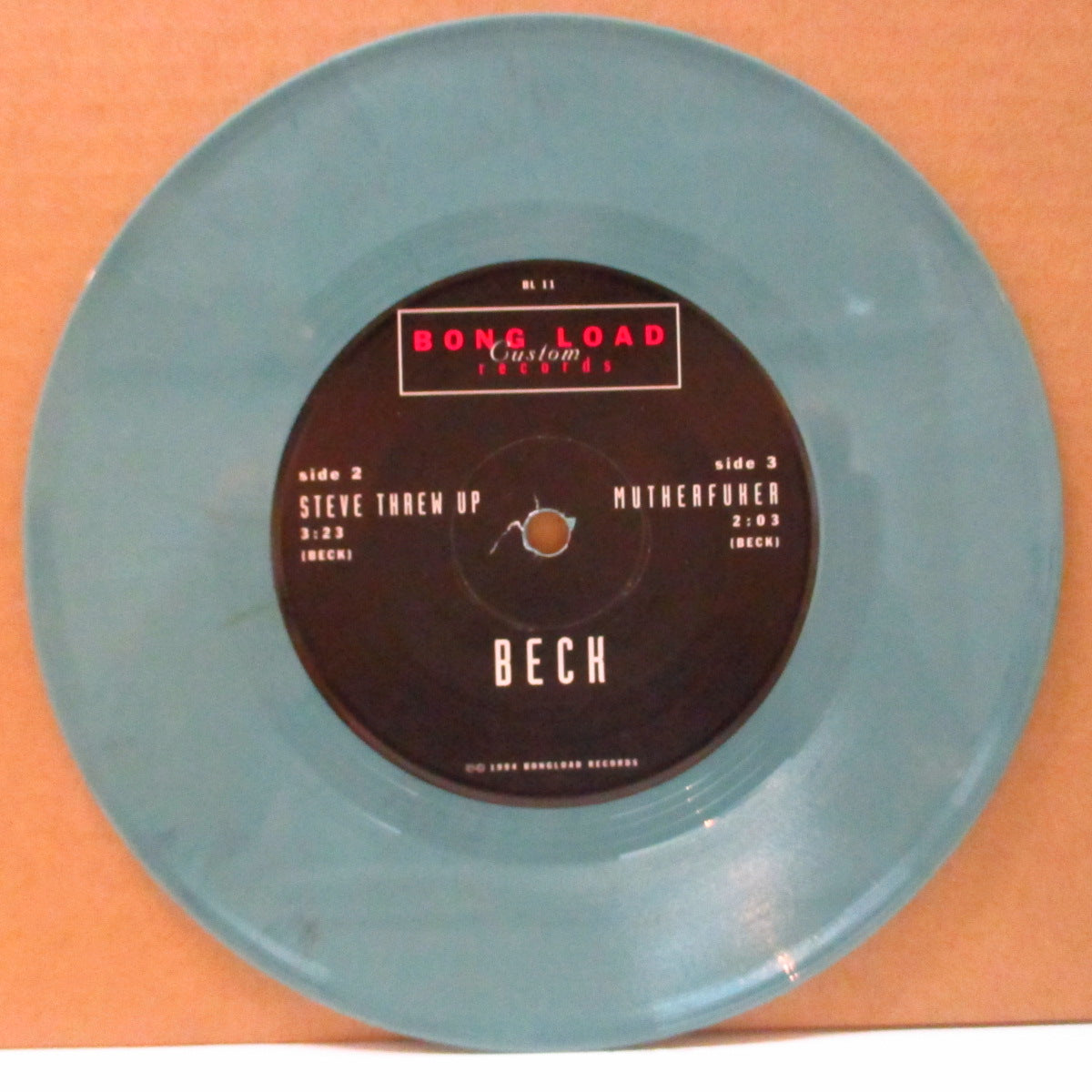 BECK (ベック) - Steve Threw Up (US 1,000 Ltd.Blue Vinyl 7")