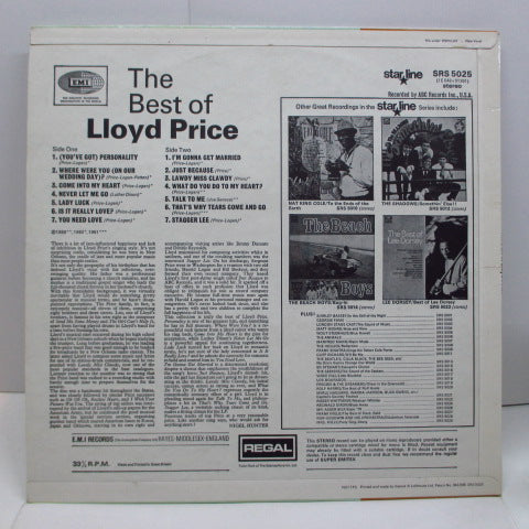 LLOYD PRICE - The Best Of Lloyd Price (UK Orig Stereo./CFS)