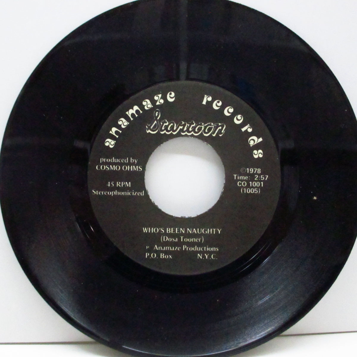 STARTOON (スタートゥーン) - Who's Been Naughty (US オリジナル 7"/ジャケ無し)