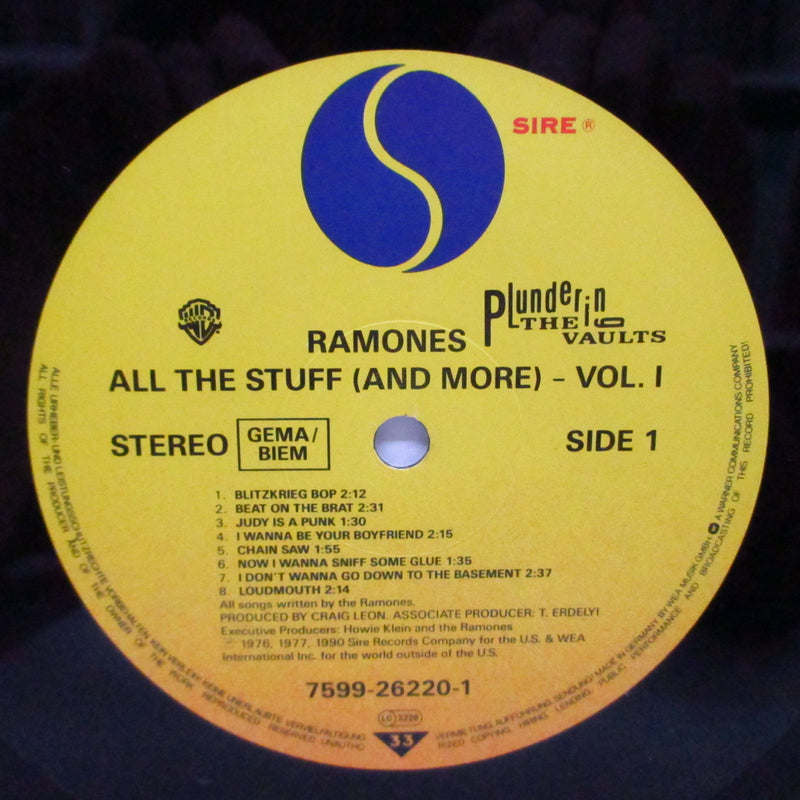 RAMONES (ラモーンズ)  - All The Stuff (And More) Vol.1(EU オリジナル 2xLP+インナー)