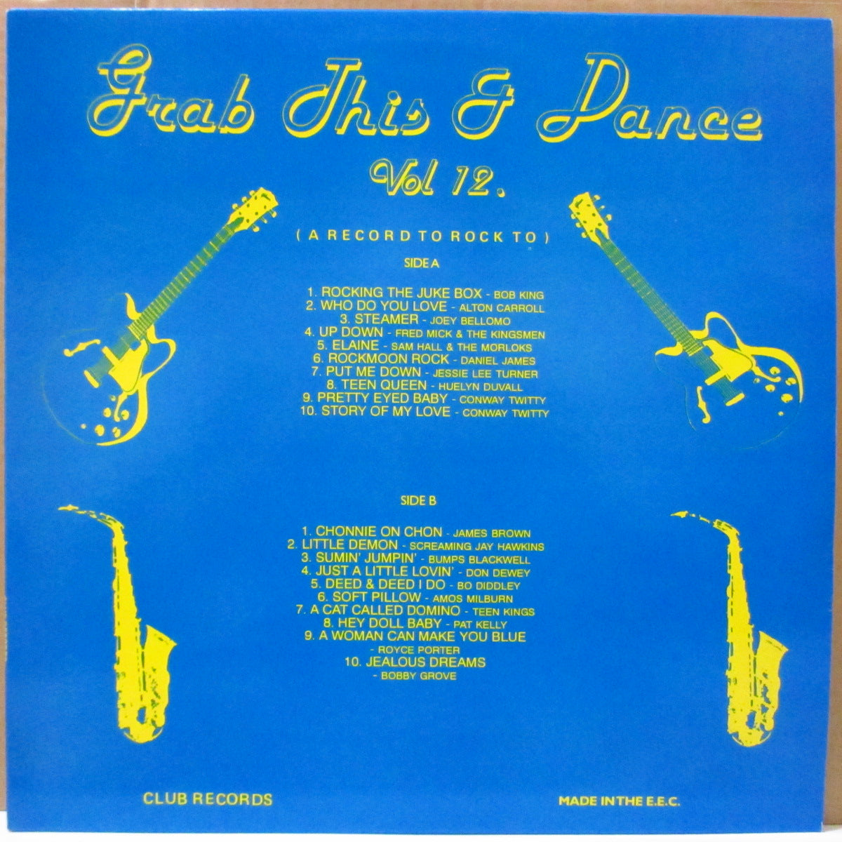 V.A. (50's & 60's R&B/ロカビリー人気コンピ) - Grab This & Dance Vol.12 (UK オリジナル LP/黄ラベ)