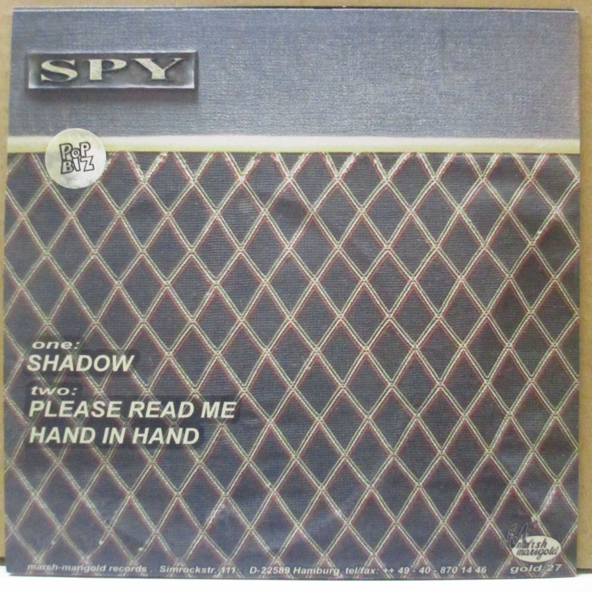SPY (スパイ) - Shadow +2 (German Orig.7"+Insert/Stickered PS)