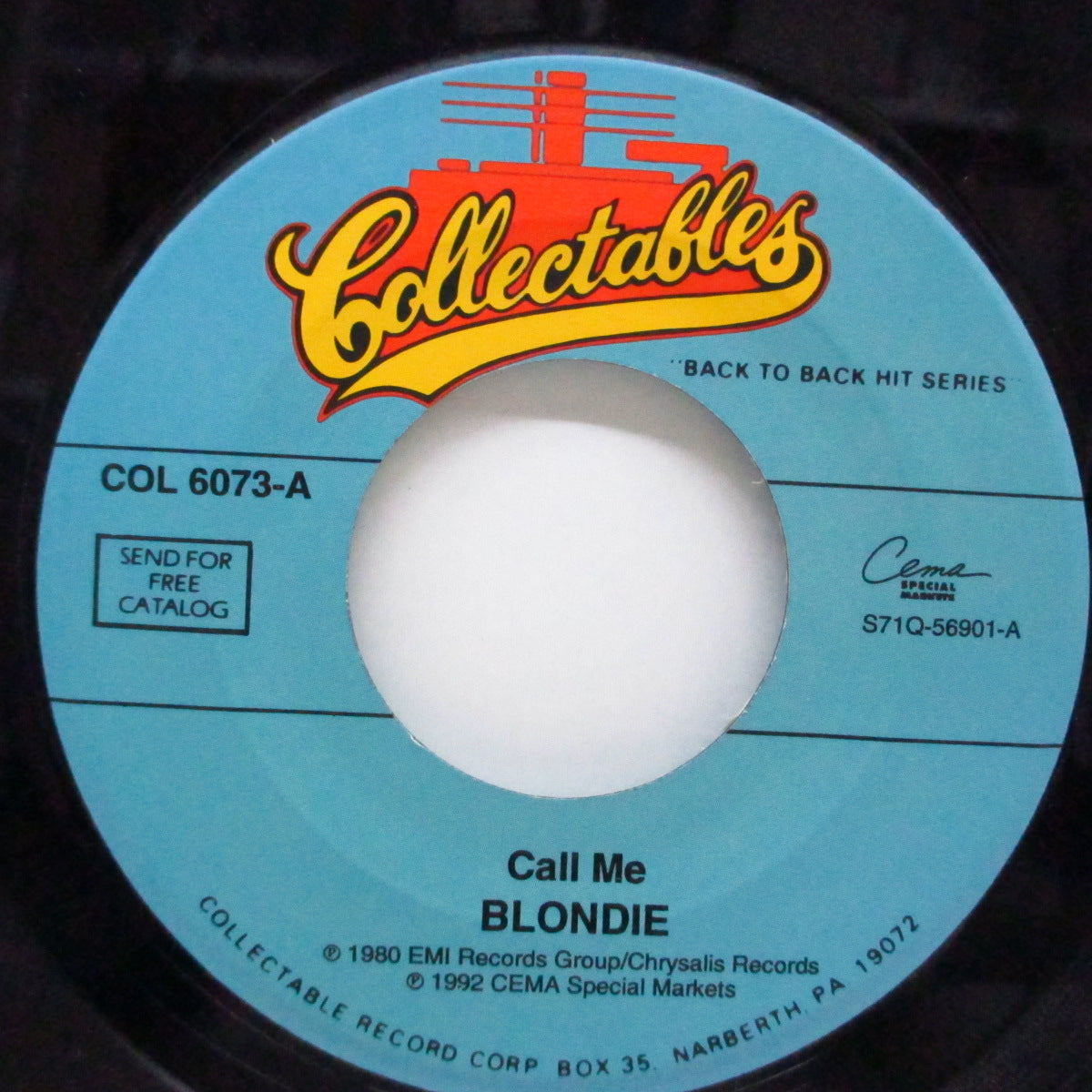 BLONDIE (ブロンディ) - Call Me / Rapture (US '93年再発「ジュークボックス用」7")