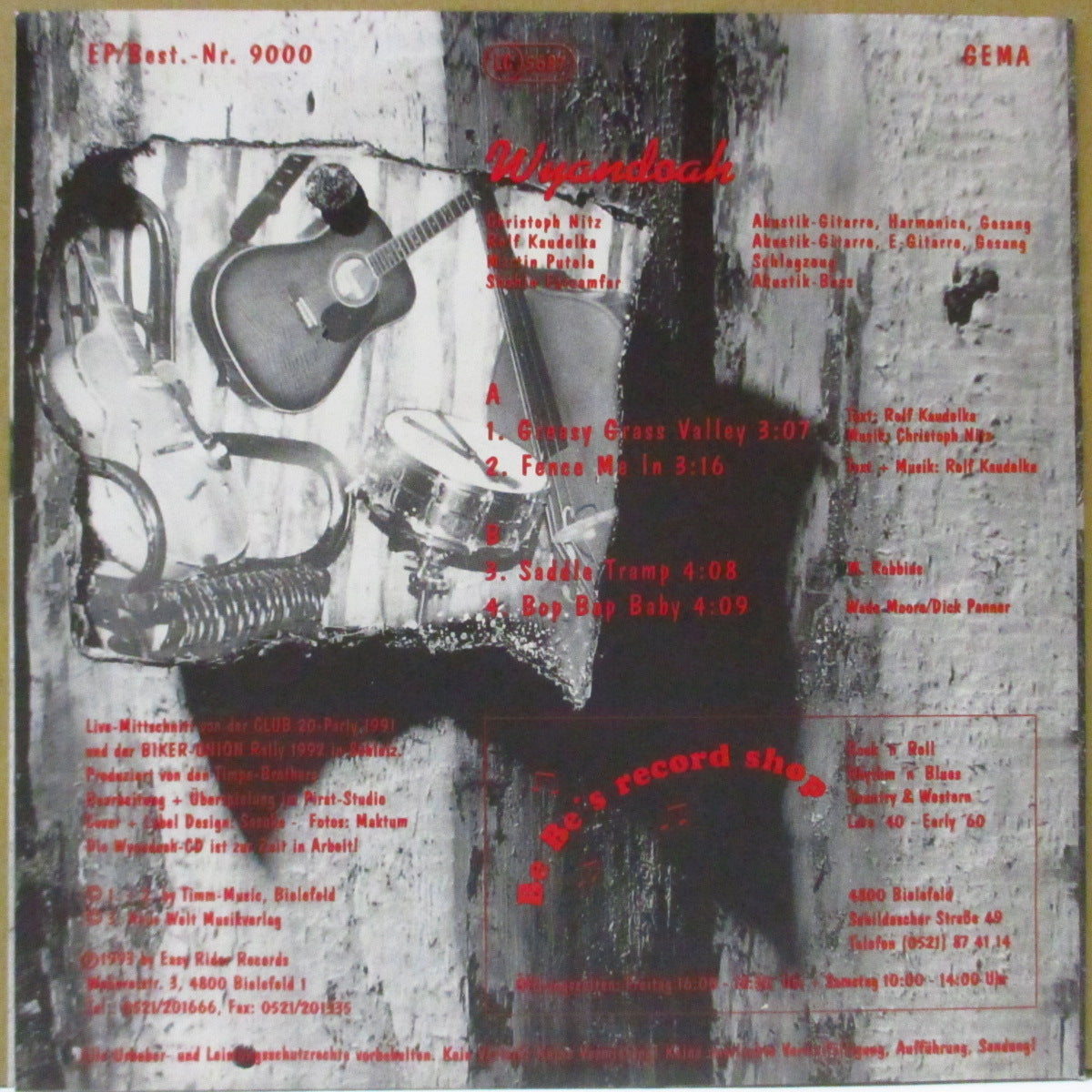 WYANDOAH (ヤンドア) - Songs From The Saddle Tramp (German オリジナル 7")