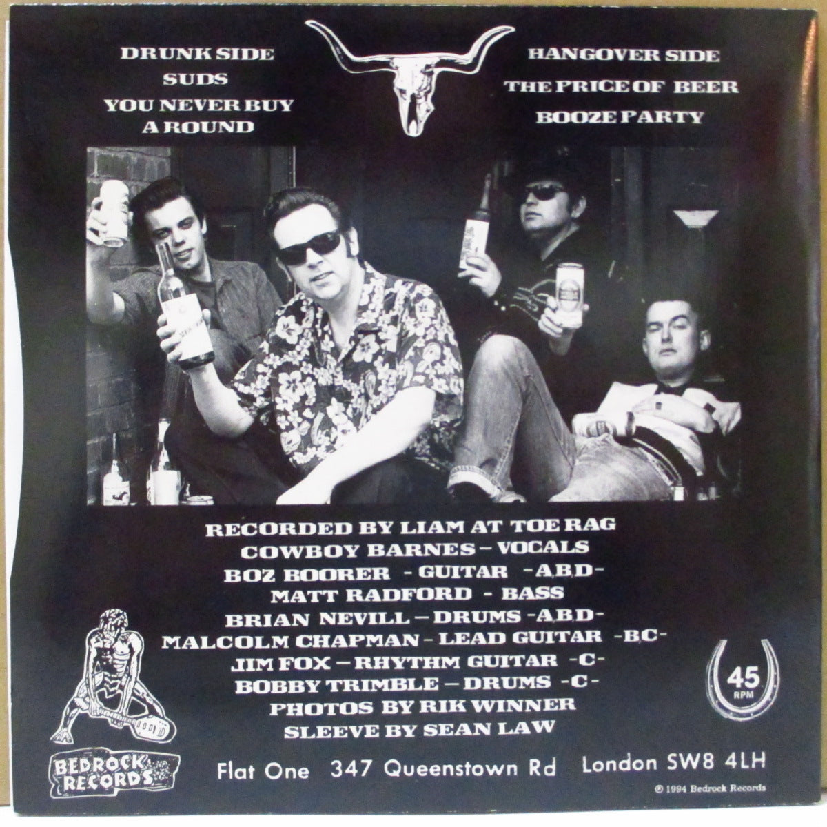 COWBOY BARNES & HIS DRINKING BUDDIES (カウボーイ・バーンズ&ヒズ・ドリンキング・バディーズ) - Barnes Is A Beerslinger (UK オリジナル 7")