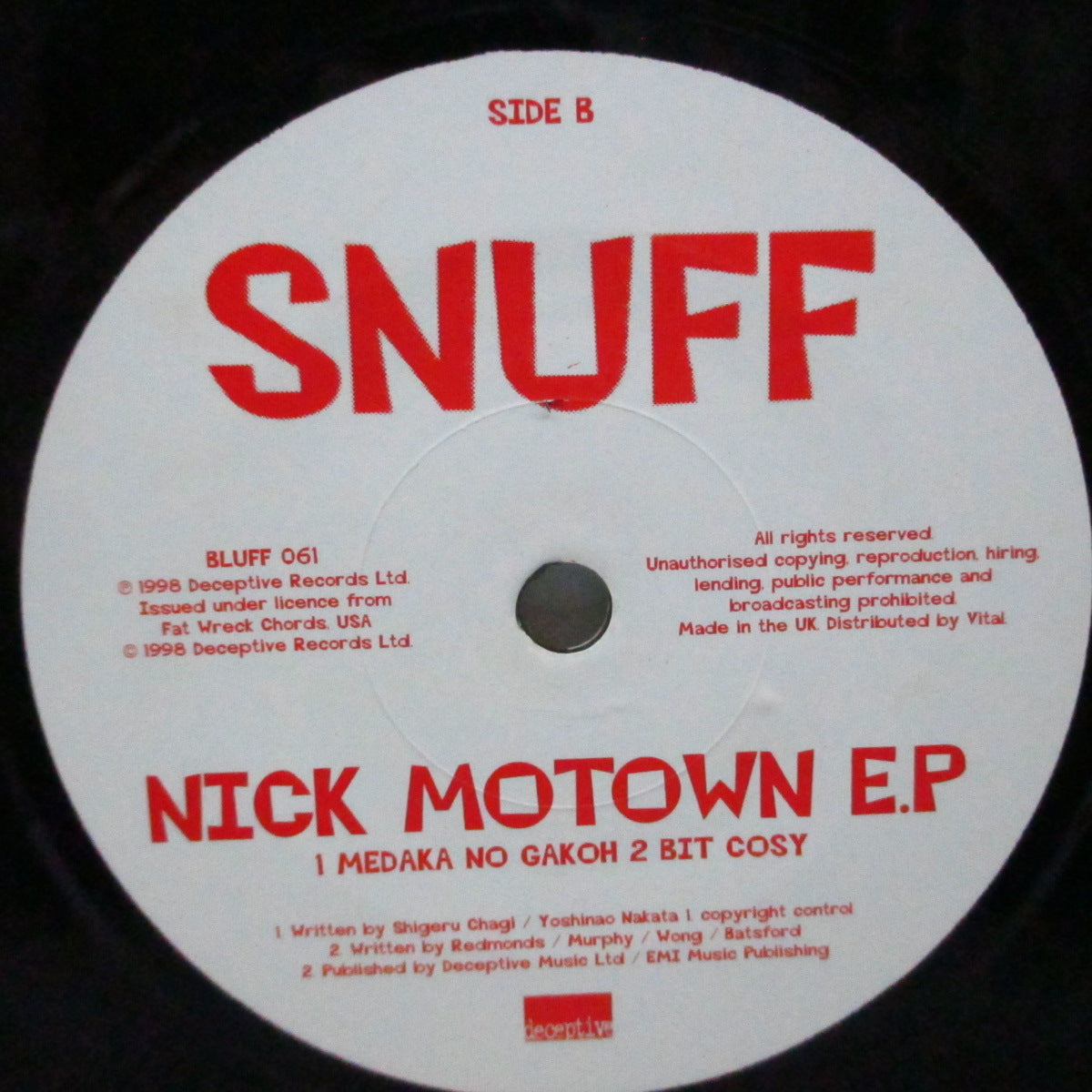 SNUFF (スナッフ) - Nick Motown E.P (UK オリジナル 7"EP)