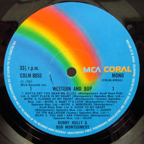 BUDDY HOLLY & BOB MONTGOMERY (バディ・ホリー) - Western & Bop (UK Orig.Mono LP)