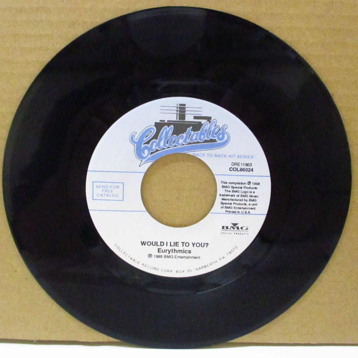 EURYTHMICS (ユーリズミックス) - Would I Lie To You (US Reissue 7")