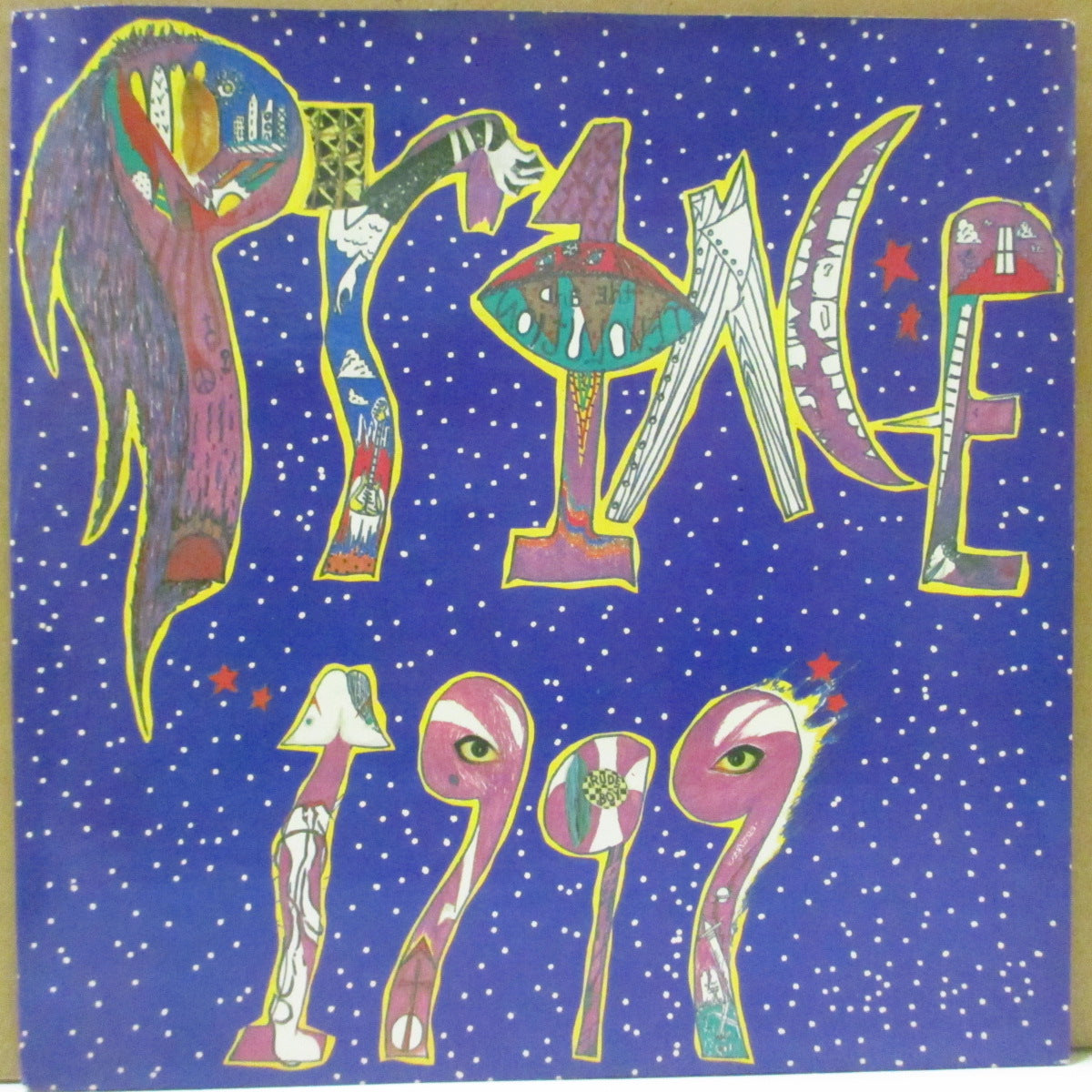 PRINCE (プリンス) - 1999 / Little Red Corvette (UK '84 再発ペーパーラベ 7"+光沢固紙ジャケ)