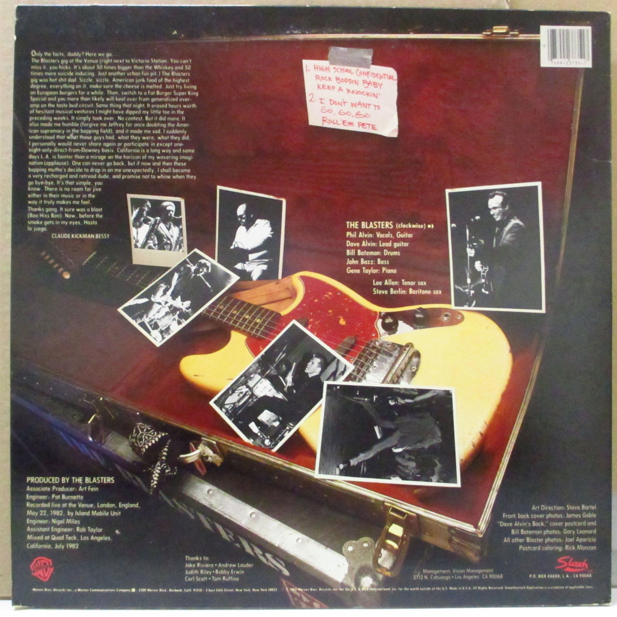 BLASTERS (ブラスターズ) - Over There : LIve At Venue London (US Orig.LP)