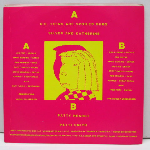 HALF JAPANESE-U.S. Teens Are Spoiled Bums +3 (US Orig.7 ")