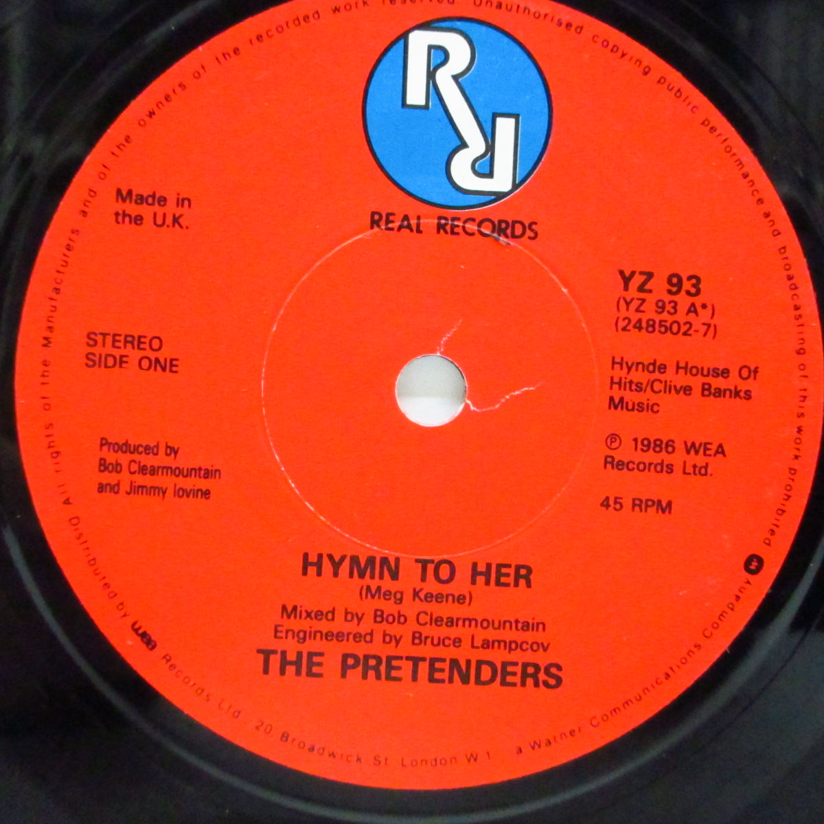 PRETENDERS (プリテンダーズ) - Hymn To Her (UK Orig.7")