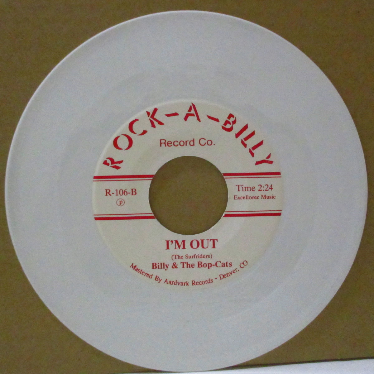 BILLY & THE BOP-CATS (ビリー・アンド・ザ・ボップキャッツ) - Mary Lou Rock (US 1,000枚限定ホワイトヴァイナル 7")