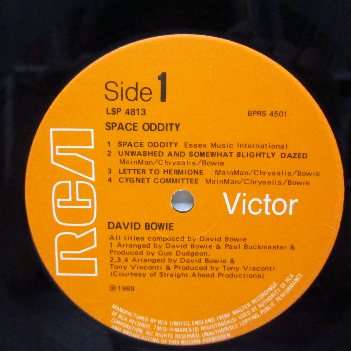 DAVID BOWIE (デヴィッド・ボウイ) - Space Oddity (UK 70's 再発オレンジラベ LP+インナー、UKポスター/Mainmanロゴジャケ)