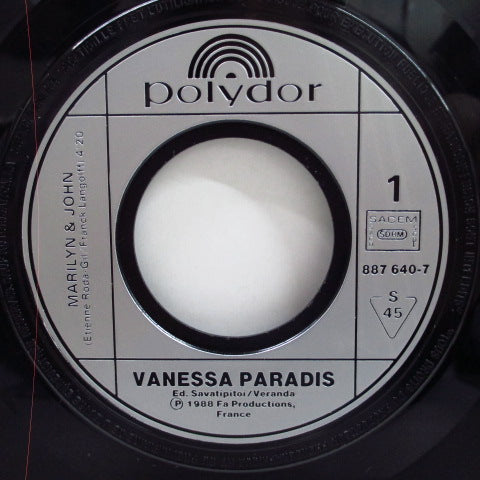 VANESSA PARADIS (ヴァネッサ・パラディ) - Marilyn & John (France オリジナル 7"+光沢固紙ジャケ付き)
