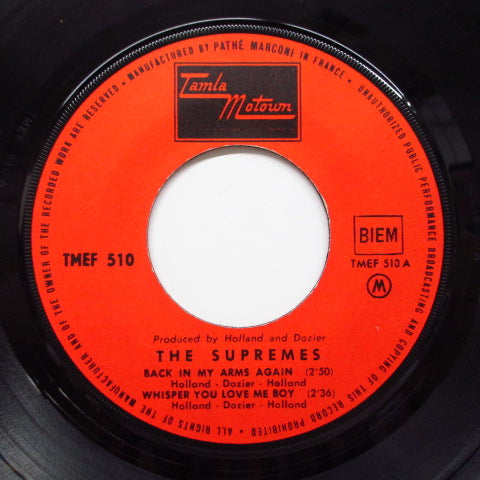 SUPREMES (シュープリームス) - Back In My Arms Again (France Orig.EP/CFS)